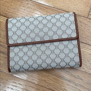 Celine Macadam Canvas & Leather Tri-Fold Wallet